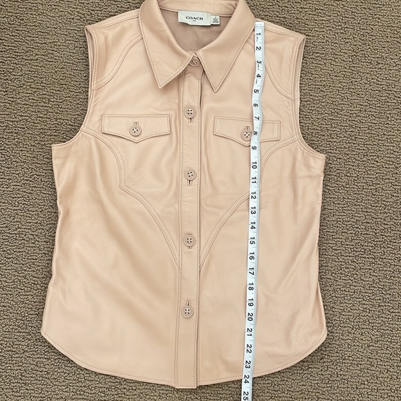 Coach Lamb Leather Vest - Blush Pink - Picture 5 of 6